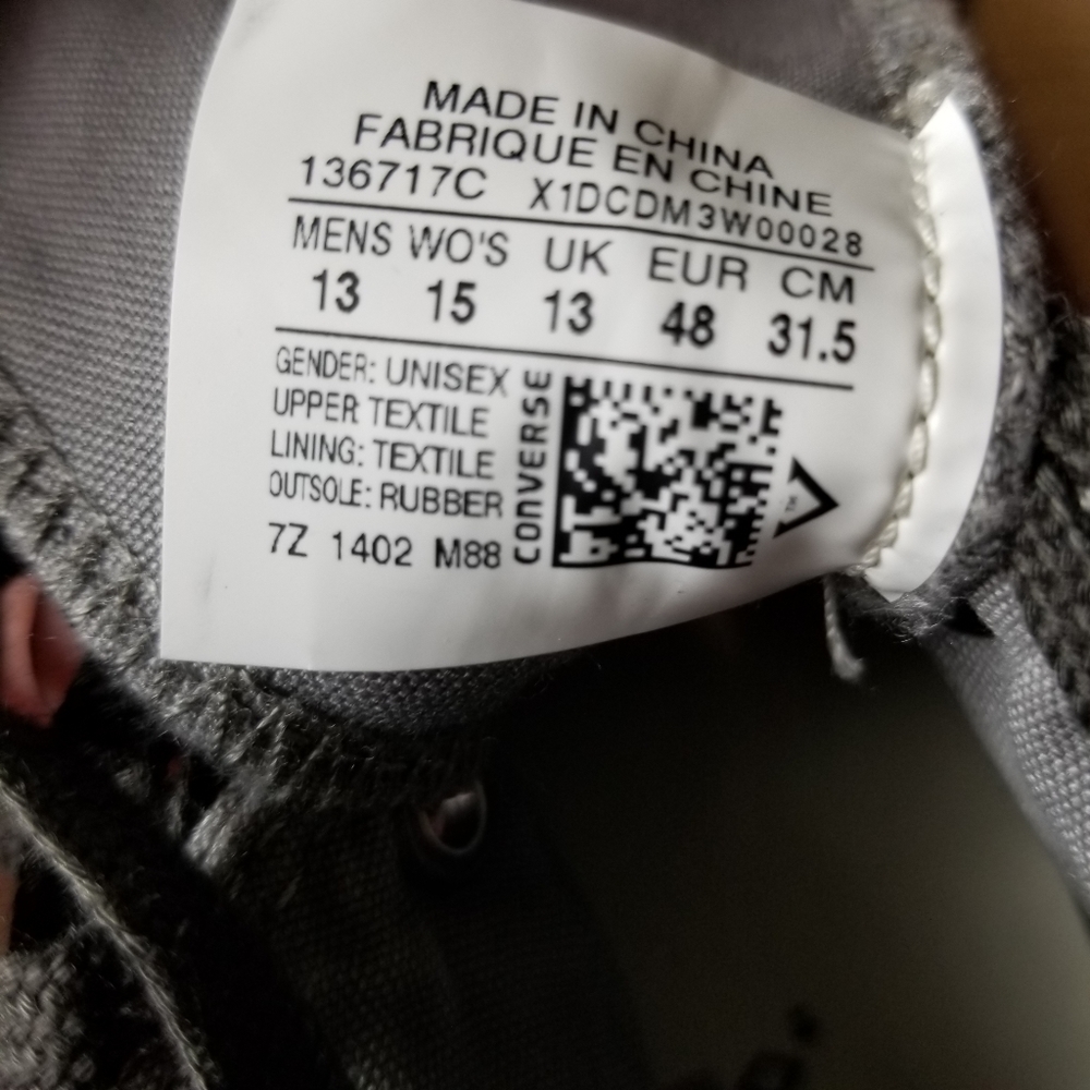 Converse Chuck Taylor All Star Washed Canvas USA Flag Studded Turtledove… - Picture 11 of 12